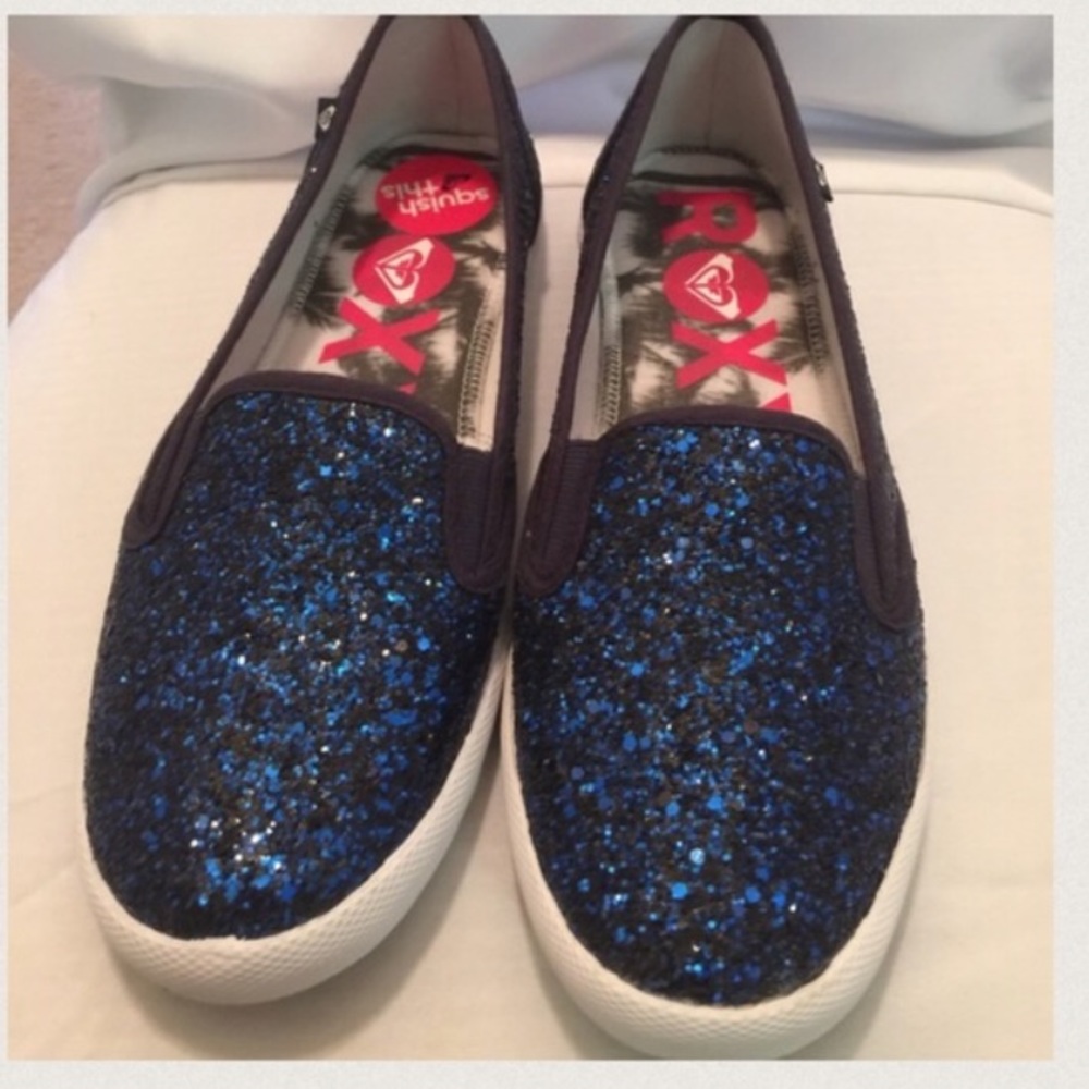 Blue Glitter Roxy Slide-Ons